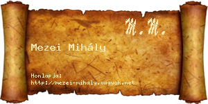 Mezei Mihály névjegykártya