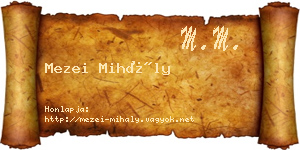 Mezei Mihály névjegykártya