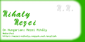 mihaly mezei business card